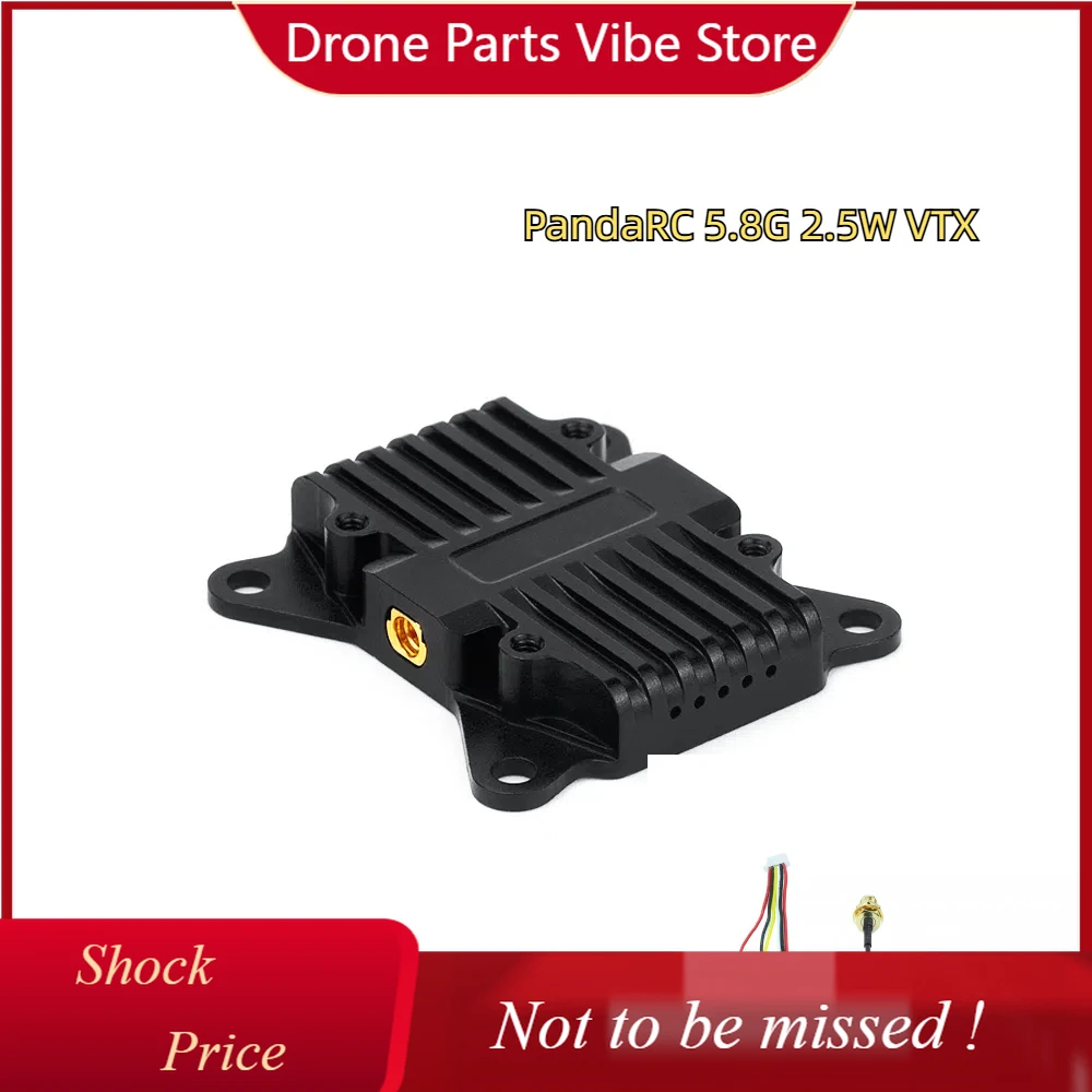 

DP PUSD PandaRC 5.8G 2.5W VTX VT5804-BAT Video Transmitter 56CH 6-36V For FPV Long-distance Racing Drone Accessories