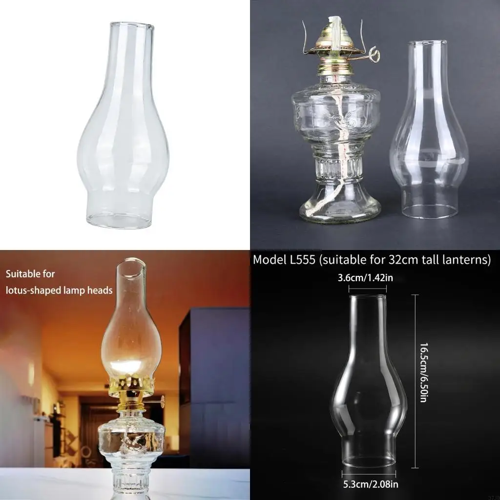 Practical Glass Oil Lamps Shade Cafe Restaurant Design Glass Texture Suitable for Cozy Living Room Bedroom Decorating 37JD