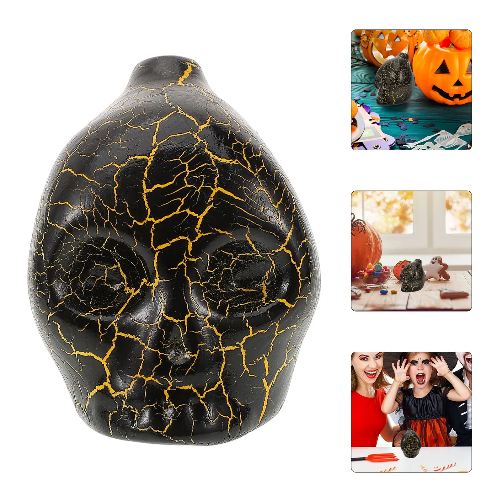 

Halloween Death Whistle Decorations Indoor Ceramic Screaming Skull