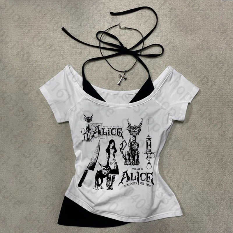 

Весна/лето 202, новая модная облегающая многофункциональная уличная персонализированная майка с принтом для пикантных девушек