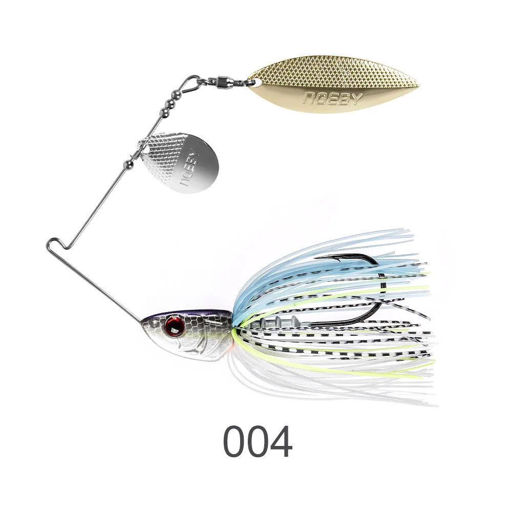 Noeby Spinnerbait 10,5g 14g 21g 28g Doppel Willow Klinge Nadel Stinger Haken Löffel Draht Köder für Bass Hecht Metall Jig Angeln Köder