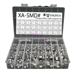400pcs/lot 1uF-1000uF 24 Values Assorted Kit Electrolytic Capacitor SMD Aluminum Electrolytic Capacitor
