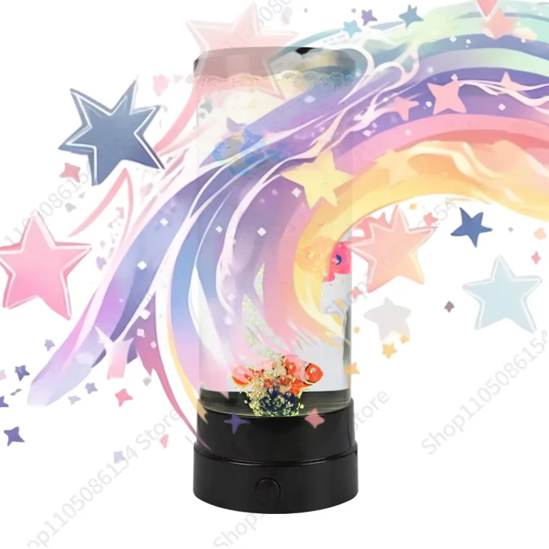 

Симулятор динамического светового эффекта пузырьков воздуха для аквариума, украшение для спальни, светодиодный разноцветный атмосферный светильник для улучшения сна.