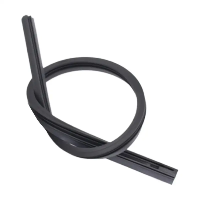 2x 26inch Rubber Strip Silicone Wiper Blade Frameless For Auto Windshield Black Firmly Stable Durable Long Lasting ﻿