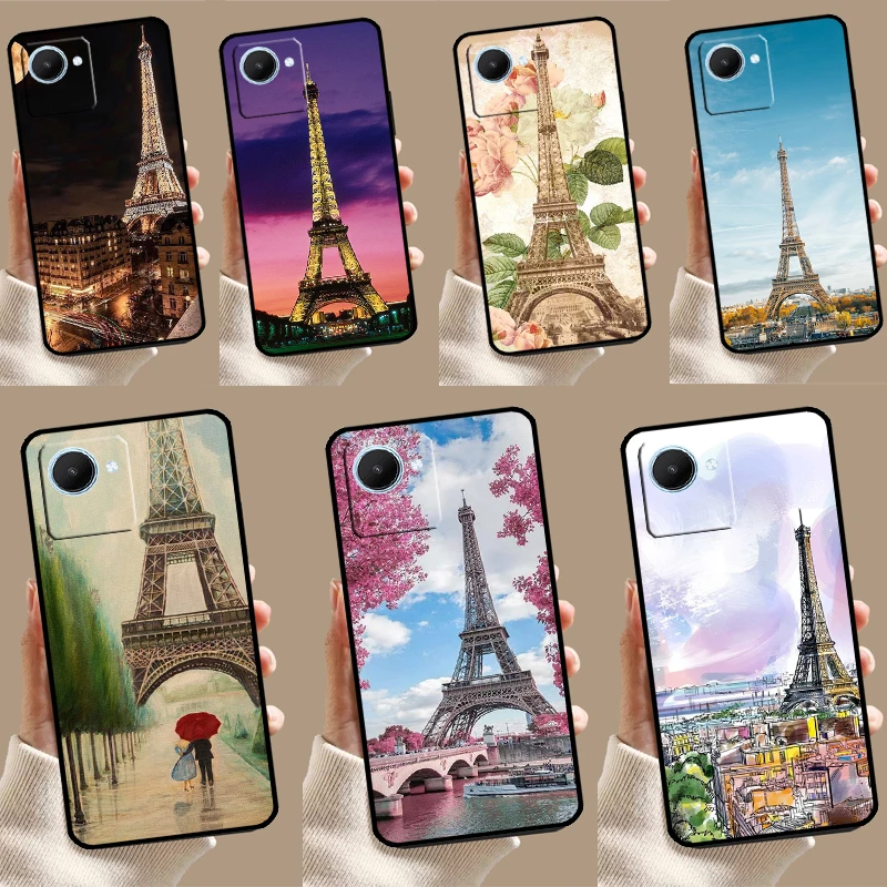 France Paris Eiffel Tower For Realme C51 C31 C67 C55 C53 C35 C33 C30 C21Y C25s 9 10 11 12 Pro Plus GT Neo 5 6 Case