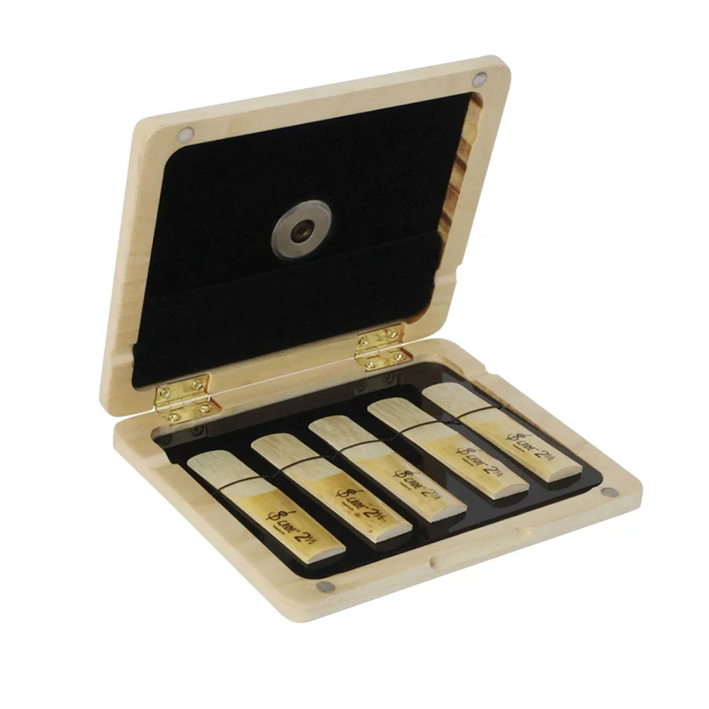 Saxophon Blätter Fall Sax Klarinette Oboe Blätter Massivholz Fall Lagerung Box Wasserdichte Holzblasinstrument Teile & Zubehör – Detail 9