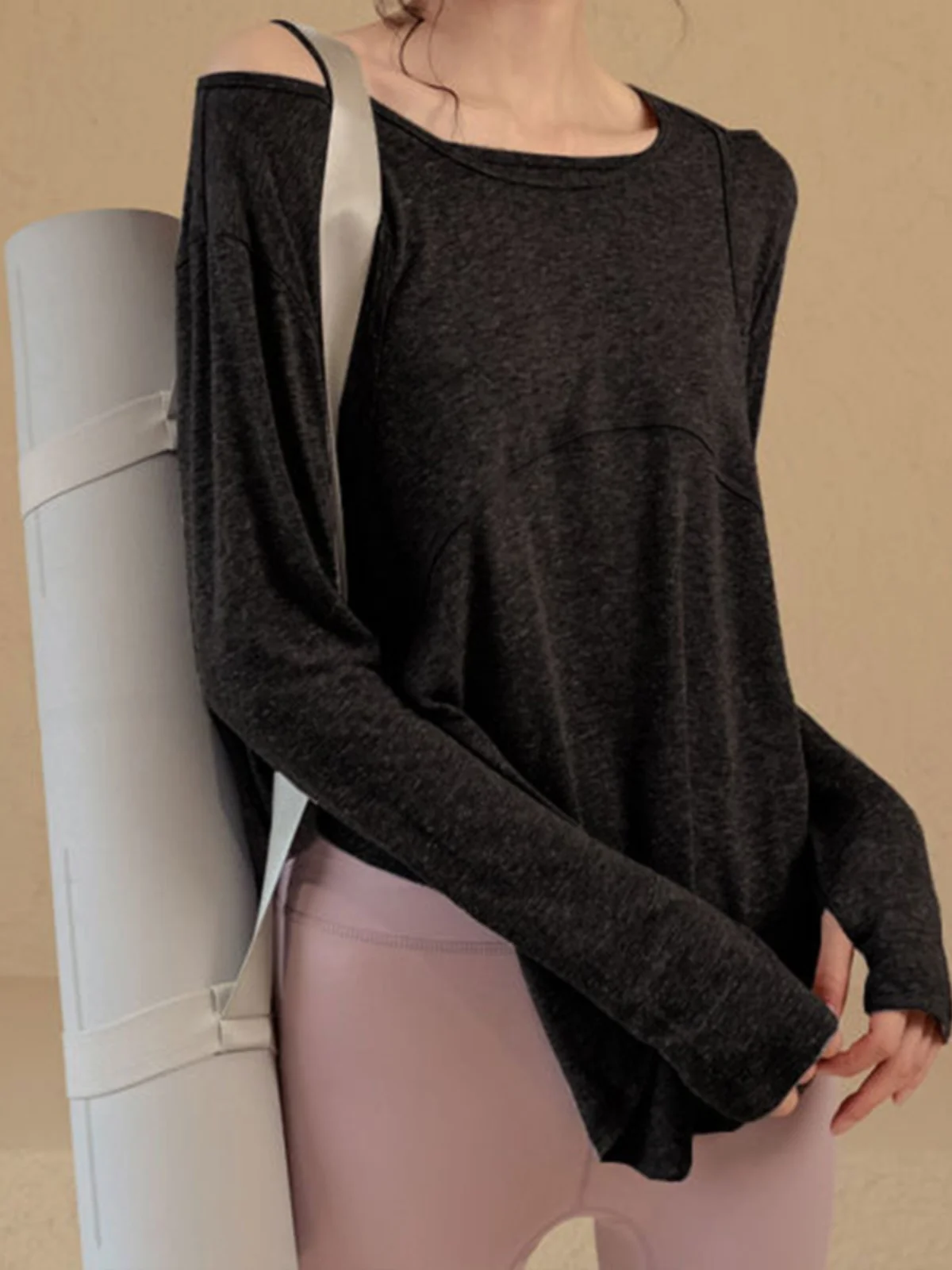 

Профессиональный топ для пилатеса и йоги, женский свободный дышащий топ для тренировок Qui Dry, прикрытие для бега, весна-осень Faion