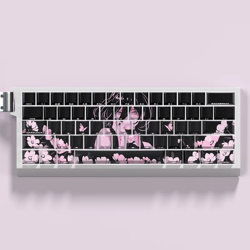 Reze Themed Keycaps Chainsaw Man Anime Keycaps Bomb Compatible 60/63/64/68 Magnetic Axis Keyboard Thermal Sublimation Pbt Factor