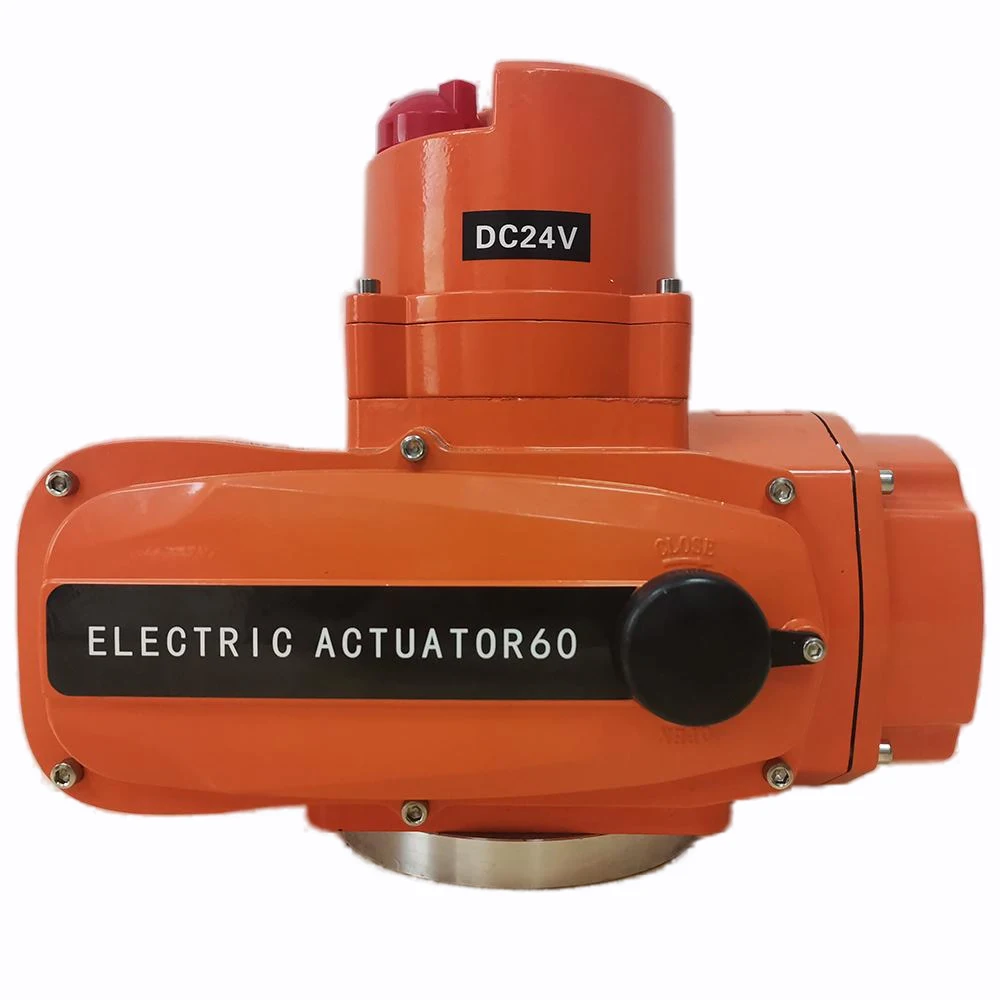 IP68 DC24V 12V AC110V 220V 360 Degree Intelligent Type 4-20ma Dc 100Nm  Motorized Multi-turn Electric Actuator Control by PLC