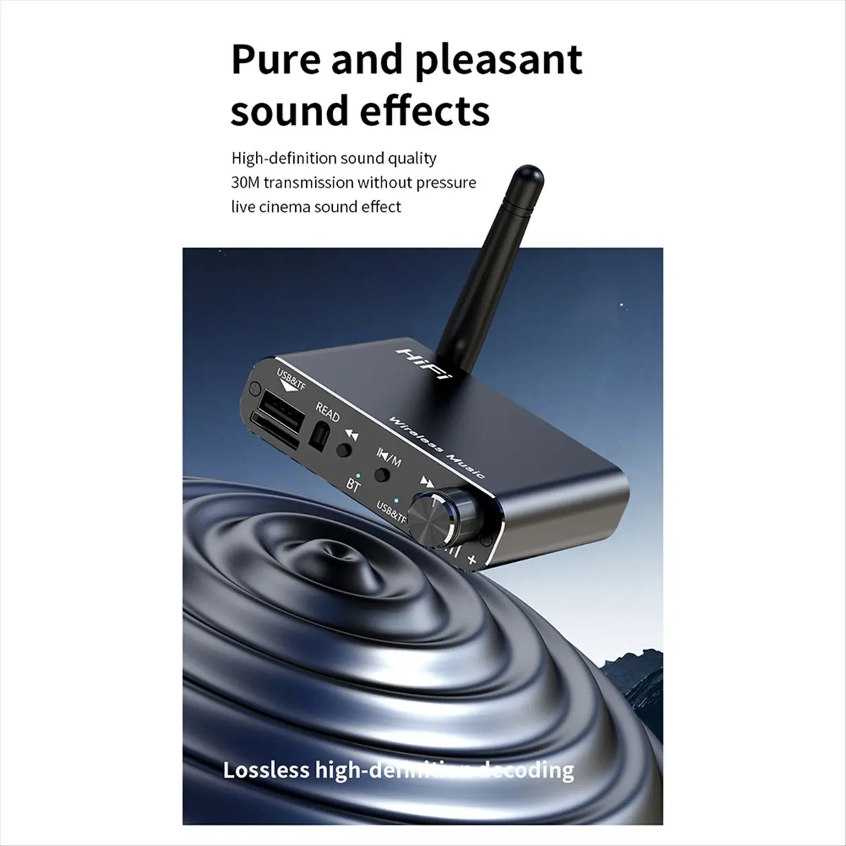 [NEW] Bluetooth 5.4 Audio Transmitter Receiver 3.5MM AUX for USB U-Disk HIFI Stereo Music Adapter Decoding