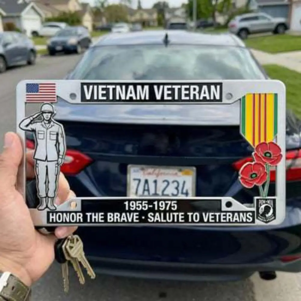 12×6 Inch 250th Anniversary Commemorative License Plate Frame - Meaningful Metal Alloy Decorative Gift For Personal Collection