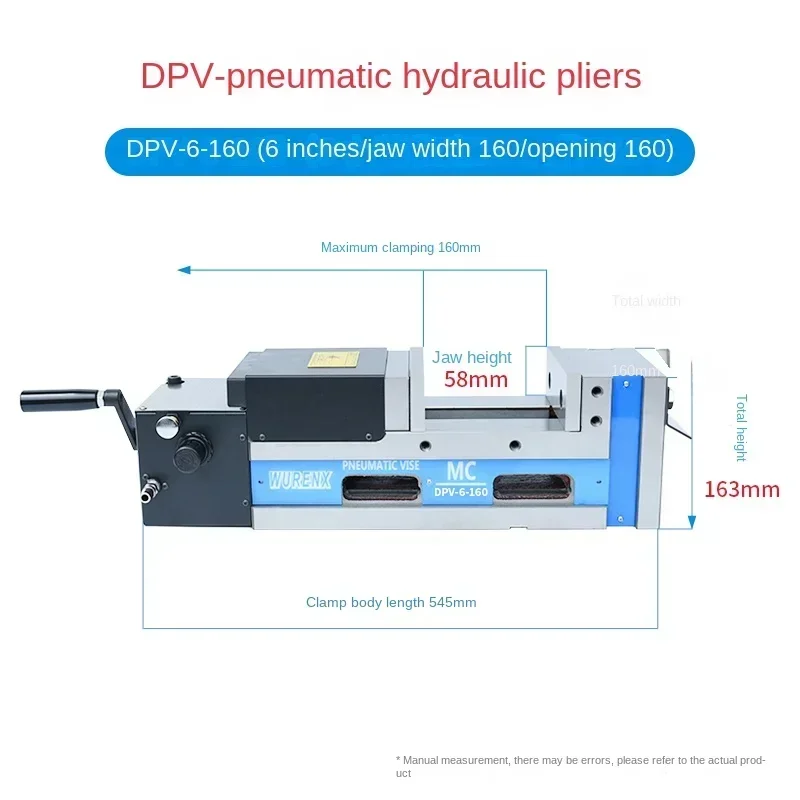 Peningkatan Catok Hidraulik Pneumatik Catok Datar Presisi Tinggi Catok Bangku Pembuka Ganda Hidraulik Pusat Mesin CNC