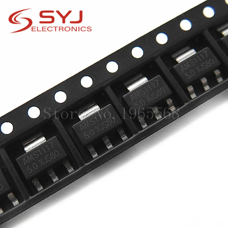 50pcs/lot AMS1117-5.0 LM1117 SOT-223 5V Linear Regulator In Stock