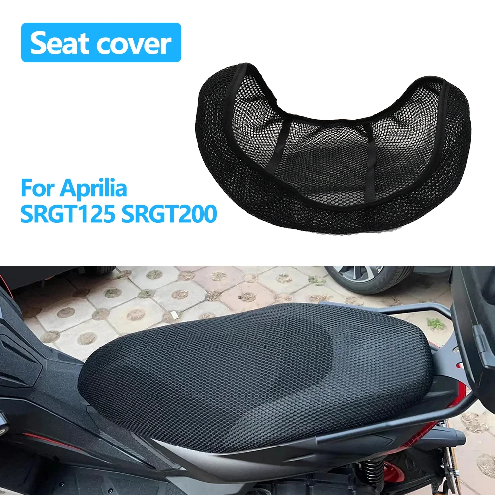 

For Aprilia SRGT125 SRGT200 SRGT 125 200 Seat Cover 3D Mesh Fabric Seat Non-Slip Breathable Heat insulation Protect Cushion