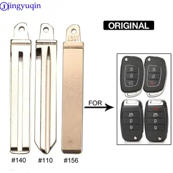 Jingyuqin 10 teile Original Klinge Fernbedienung Folding Flid Blank Schlüssel Uncut Klinge Für Hyundai Solaris ix35 ix45 ELANTRA Santa Fe neue Verna