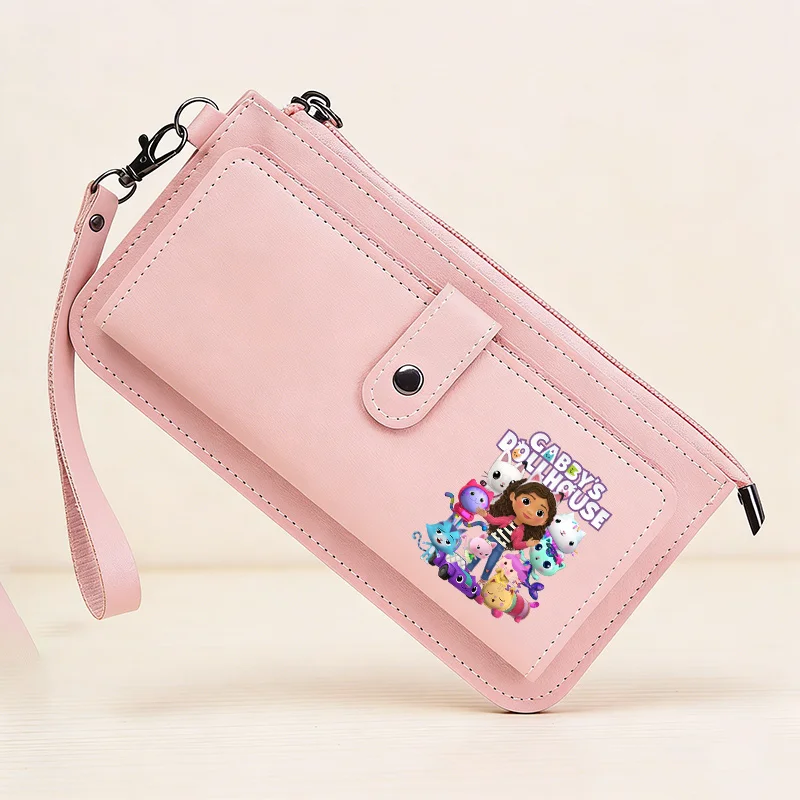 

Длинный кошелек Gabbys Dollhouses, многофункциональный кошелек для монет, держатель для карт, большой кошелек на молнии, карманная сумка, сумка с ремешком, подарок на день рождения