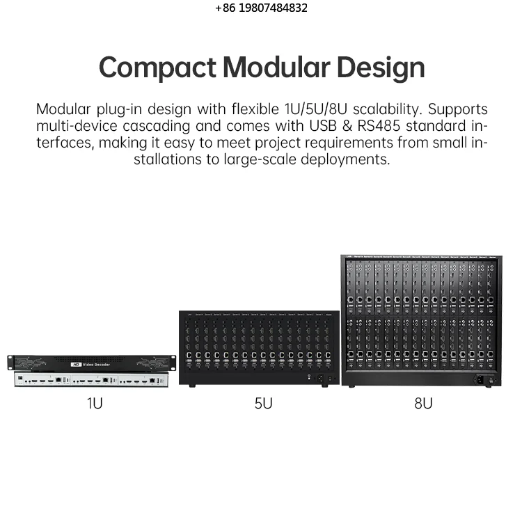 Video Decoder Multi-Port 64 Screen Micagent for for Control Rooms Professional Modular Real-Time Secure 4K60 Network