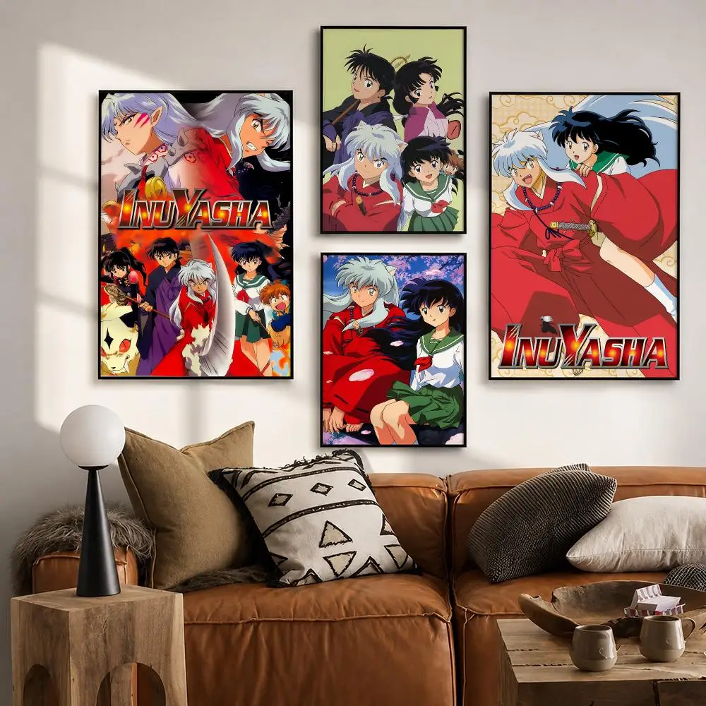 Anime InuYasha Poster HD poster wall art self-stick no-residue for home cafe office great gift