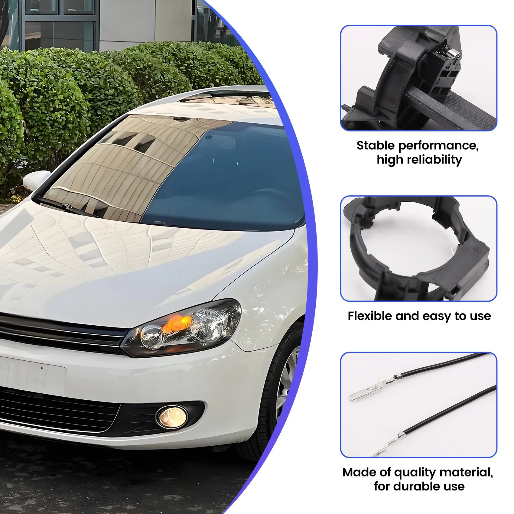 

Car Halogen Lamp Holder Low Head Light Base H7 Lamp Holder 5K0941109 A9068260282 For VW Golf 6 MK6 7 MK7 Tiguan