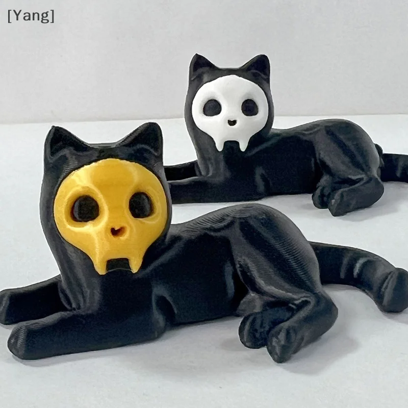 Cat Skull Mask Pen Holder 3D Printing Creative Personality Desktop Decoration Ornaments