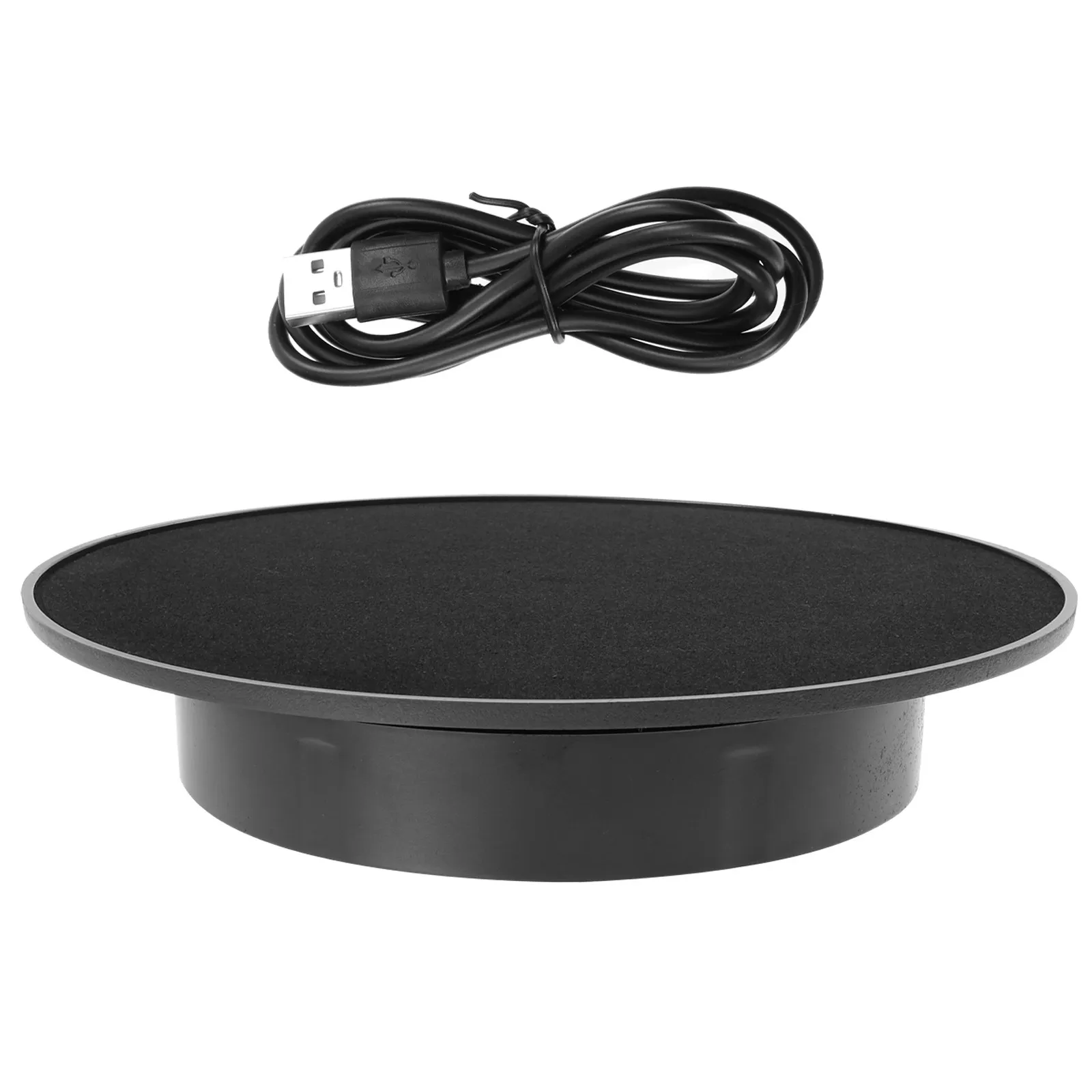 Electric Rotating Display Stand USB Rechargeable 360 Degree Turntable for Jewelry Watch Display Storage Showcase Versatile