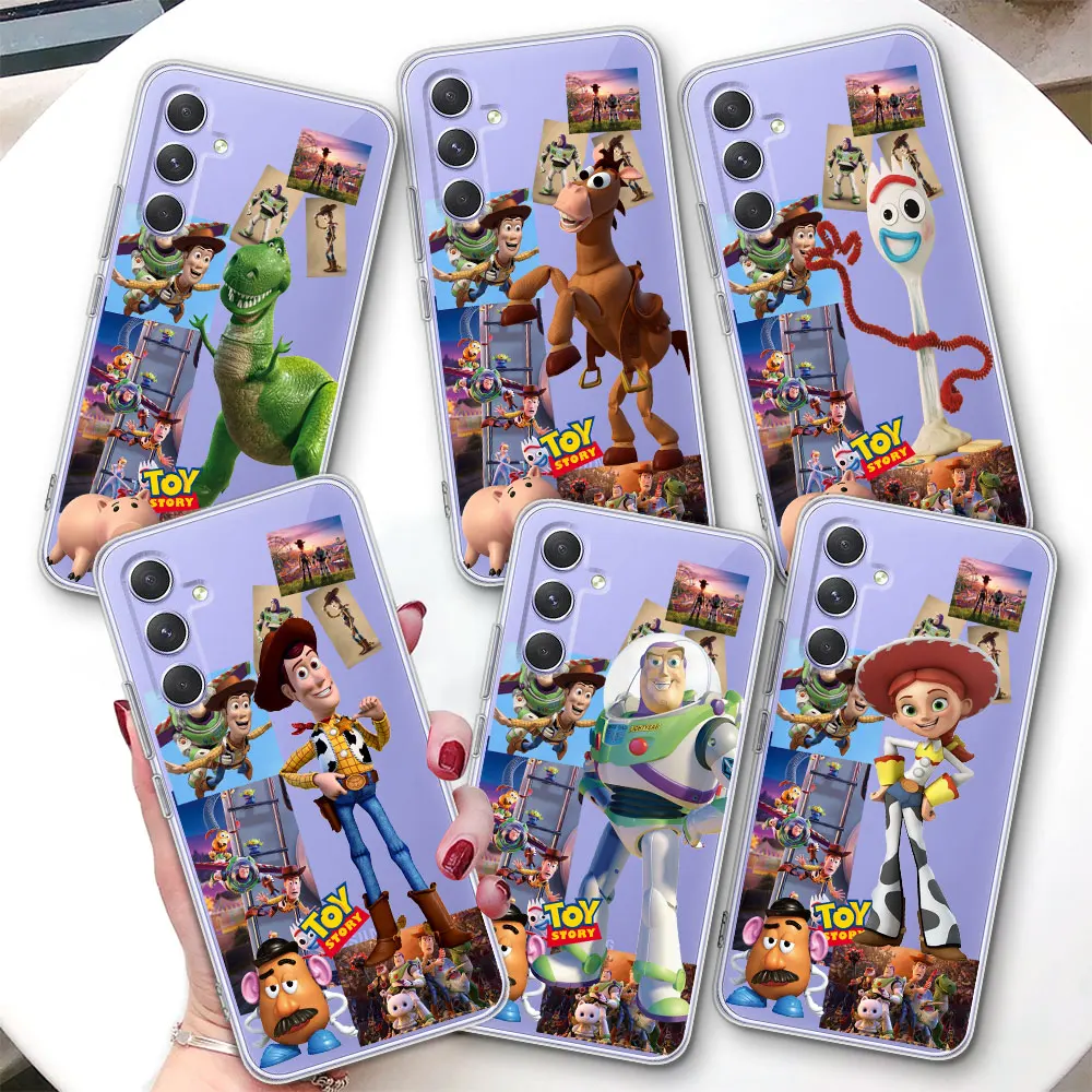 TPU Case for Samsung Galaxy A51 A14 A54 A12 A41 A21s A13 A15 A55 A71 A23 A31 A33 A52 Transparent Phone Cover Disney Toy Story