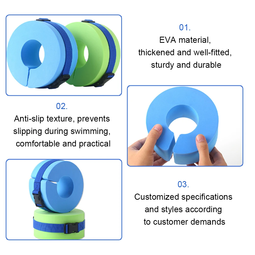 

Water Ankle Ring with Quick Release Buckle Foam Aquatic Cuffs Swimming Float Ring for Swim Fitness Training