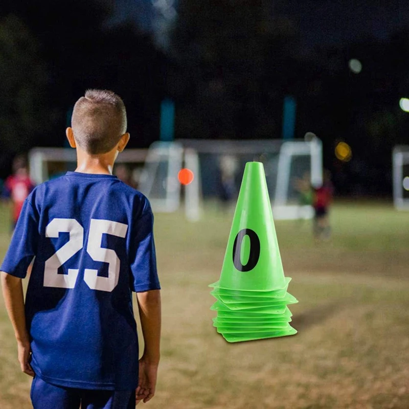 Soccer Training Cone 10 Pcs 23Cm Soccer Training Marker Football Sign Bucket Road Cone Obstacles Roadblocks Soccer Sport