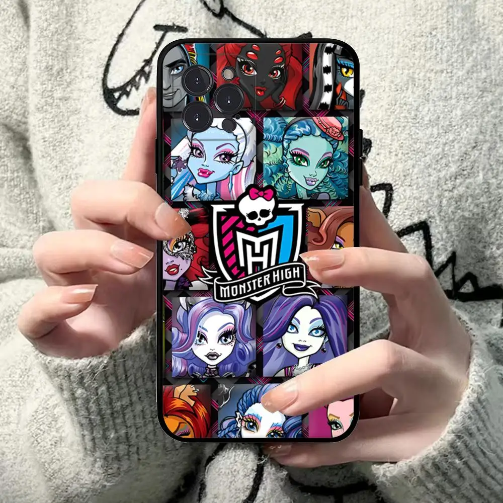 M-MonsterS Cartoon H-HighS Phone Case Silicone Soft for iphone 15 14 13 12 11 Pro Mini XS MAX 8 7 6 Plus X XS XR Cover