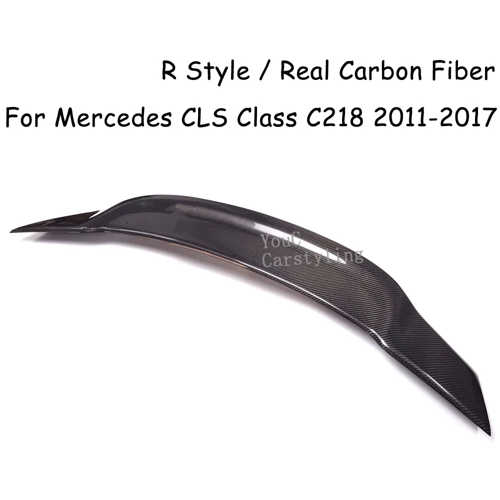 C218 R Style Rear Spoiler Carbon Fiber Trunk Boot Lip For Mercedes CLS Class W218 CLS350 CLS400 CLS450 2011 - 2017 Sedan