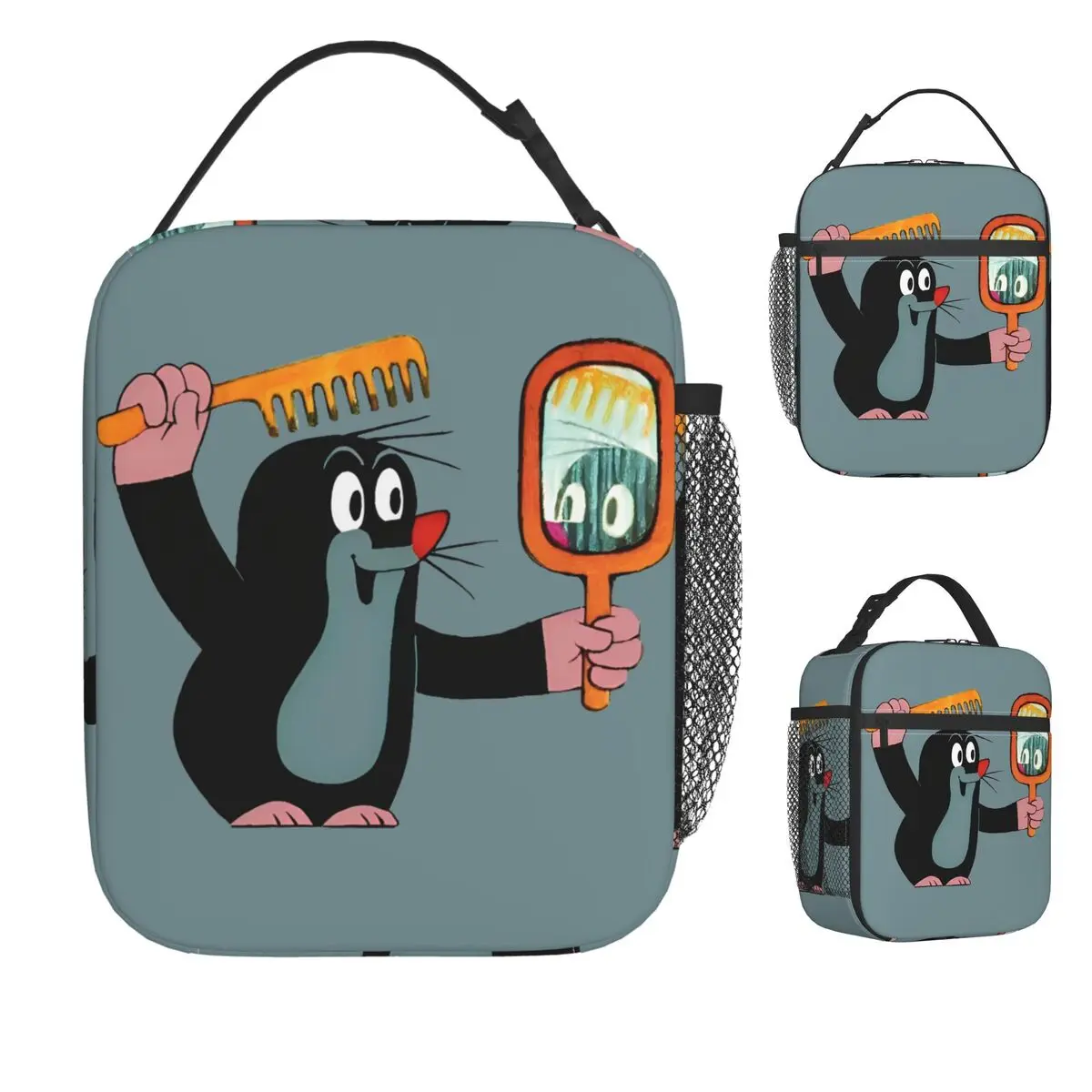 

Сумка для обеда «Маленький крот» для мужчин, ланч-бокс с персонажем мультфильма, повседневная сумка-холодильник для пикника, портативная водонепроницаемая сумка-тоут для еды