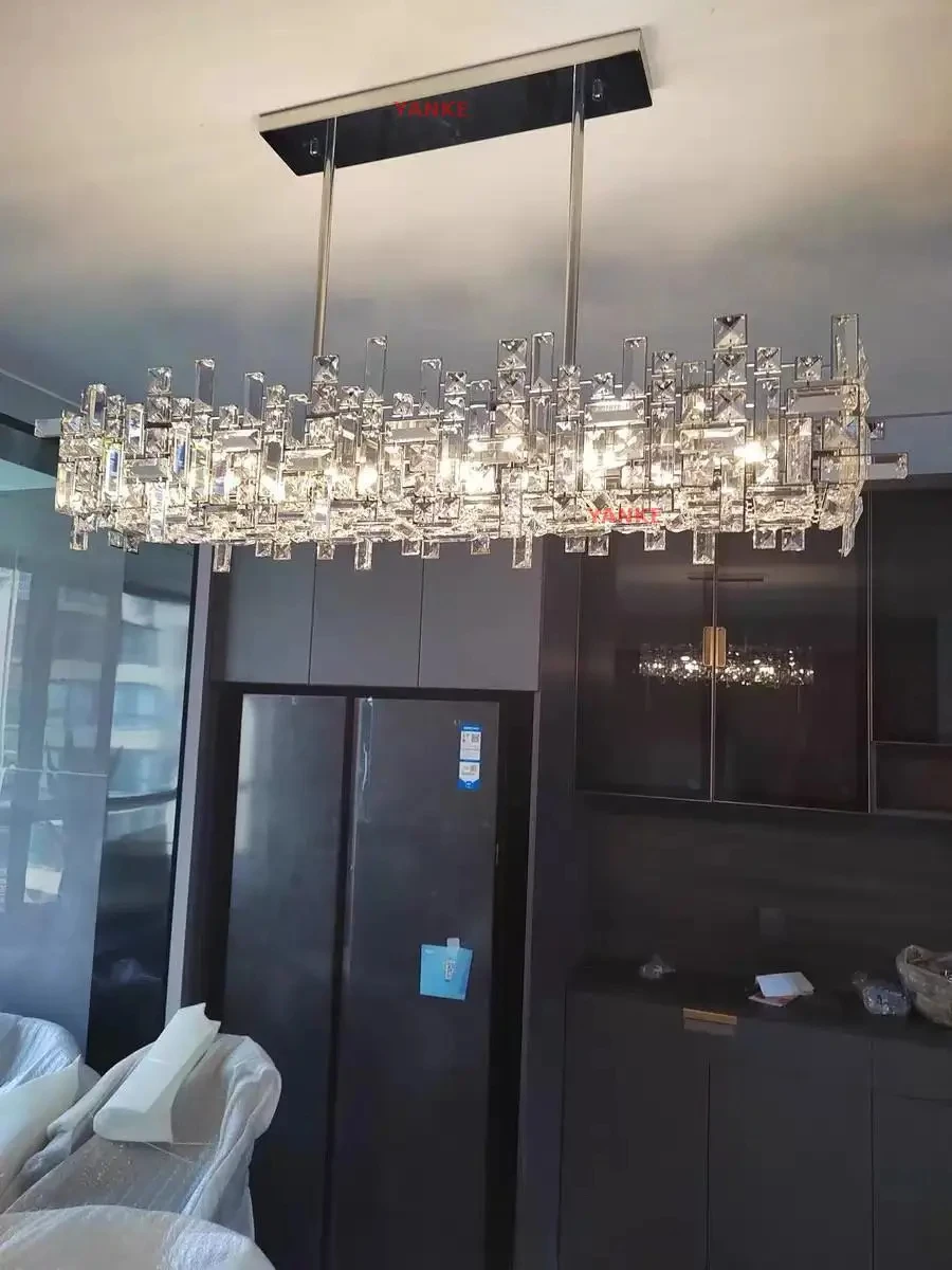 

Modern LED luxury crystal chandelier for living rooms, bedrooms, kitchens, dining rooms, gold/silver chandeliers GN423TB