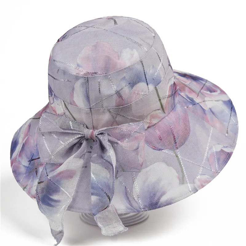 Mom hat women's sun hat spring and summer sun hat for the elderly big brim breathable sun protection grandma bucket hat