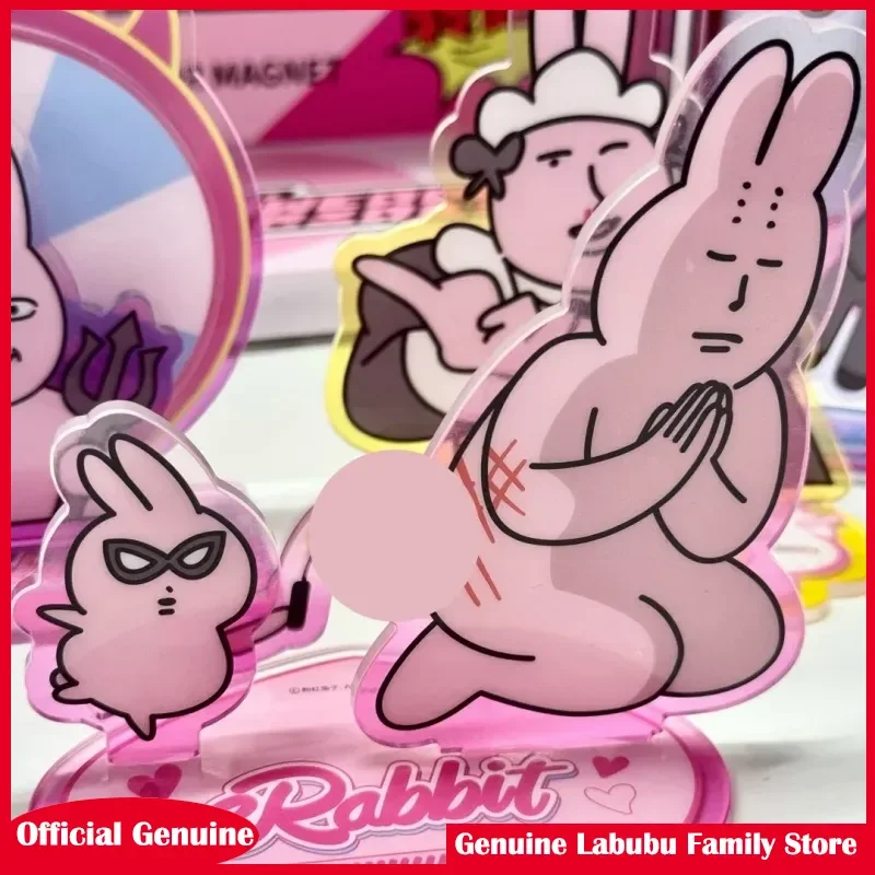 

Настоящий розовый кролик, креативная абстрактная фигурка, модная слепая коробка, игрушки, магнитное поглощение, яркий световой дисплей, серия Award, подарок