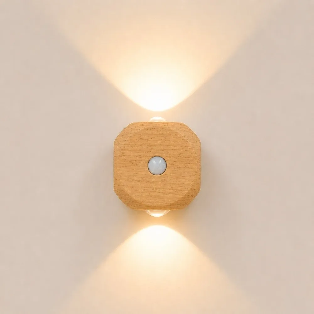 Adjustable Brightness LED Wall Lamp Wireless 3 Color Changing Motion Sensor Light Up Down Light Waterproof