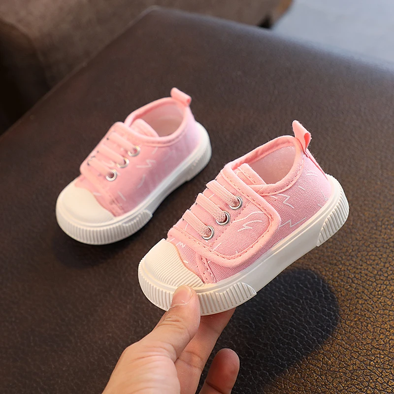 Zapatos de lona transpirables para niños, calzado antimonopatín informal para bebés y niños pequeños, novedad de otoño, 2024