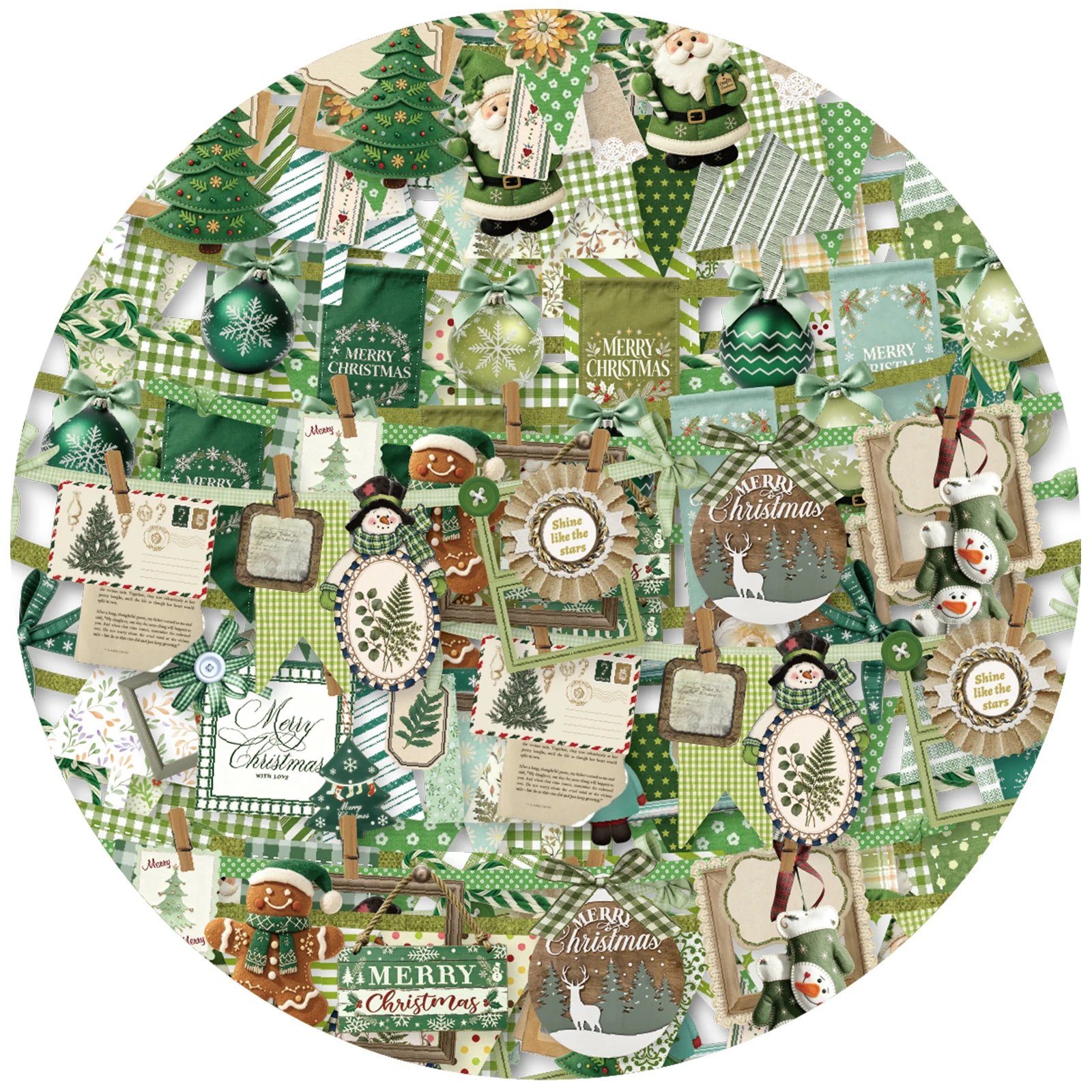 Etori Life 10Pcs Green and White Forest Style Christmas Flag Sticker Pack Plaid Triangle Flags Pinecone Ornaments DIY Scrapbook Gift Box Packaging Decoration Materials Suitable for Laptop, Phone Back, Handbag, Diary, Photo Album, Gift Box Packaging, Postcards and Envelopes, Helmets and Bicycles, Scrapbook Supplies, Handmade Gift Paper Bags, Vintage Party, Christmas Stickers, Cycling Decals