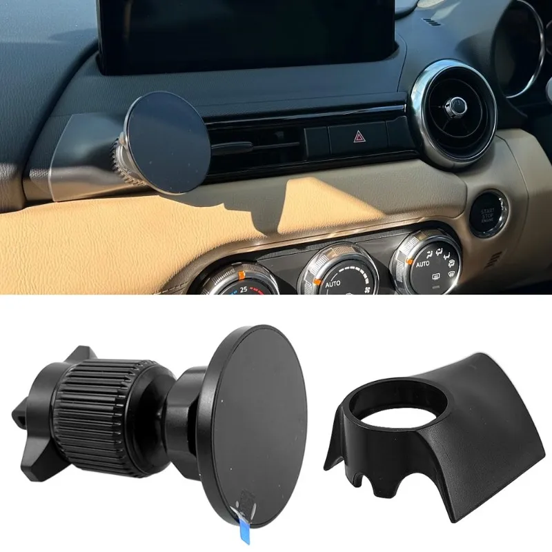 

Магнитный держатель для телефона на центральную консоль автомобиля, крепление на воздуховод, для Mazda MX5 Roadster ND 2016-2025