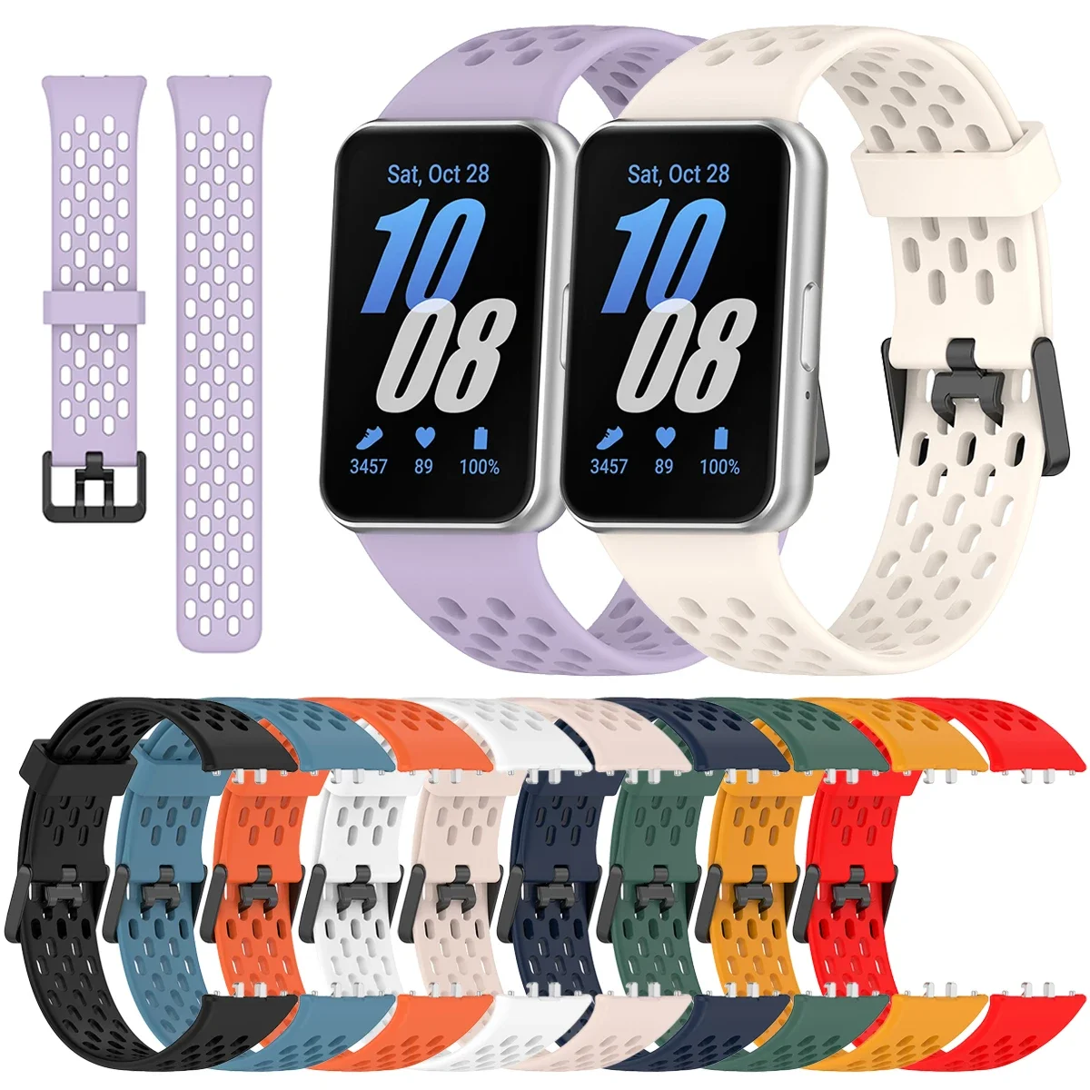 Correas transpirables para Samsung Galaxy FIT 3, banda de silicona para hombre y mujer, banda deportiva suave para reloj inteligente Samsung FIT3 Wriatband