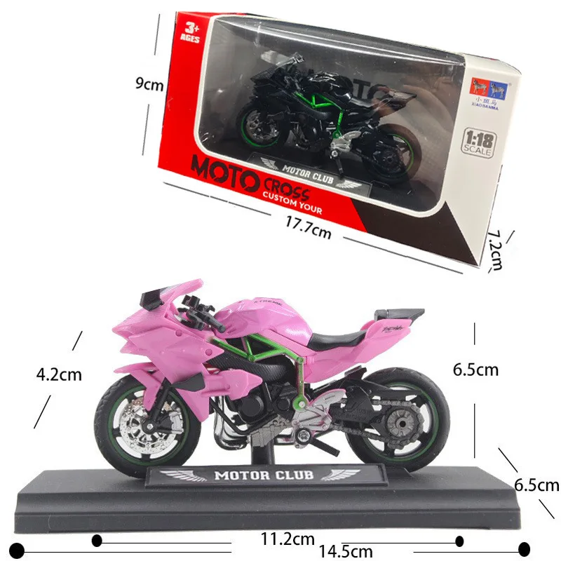 新しいオートバイデスク装飾 1:18 H2 R H2r モデル静的ダイキャスト車グッズ趣味モトおもちゃギフトバイクギフト