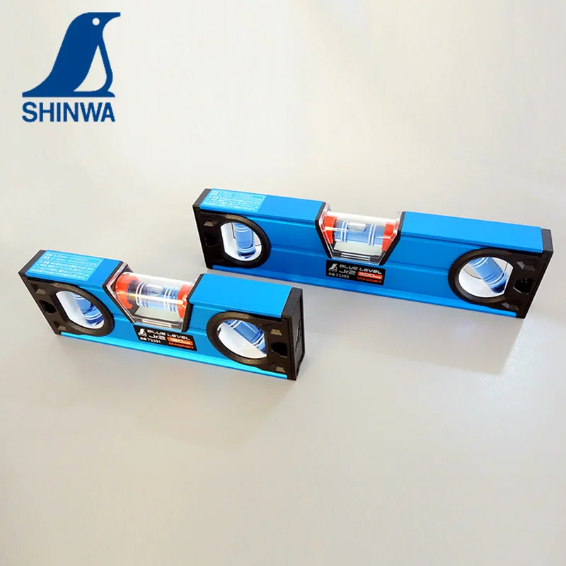 SHINWA High Precision Level Ruler Small Portable Multi-function Decoration Balance Ruler Bule Level Bubble 73360 73360