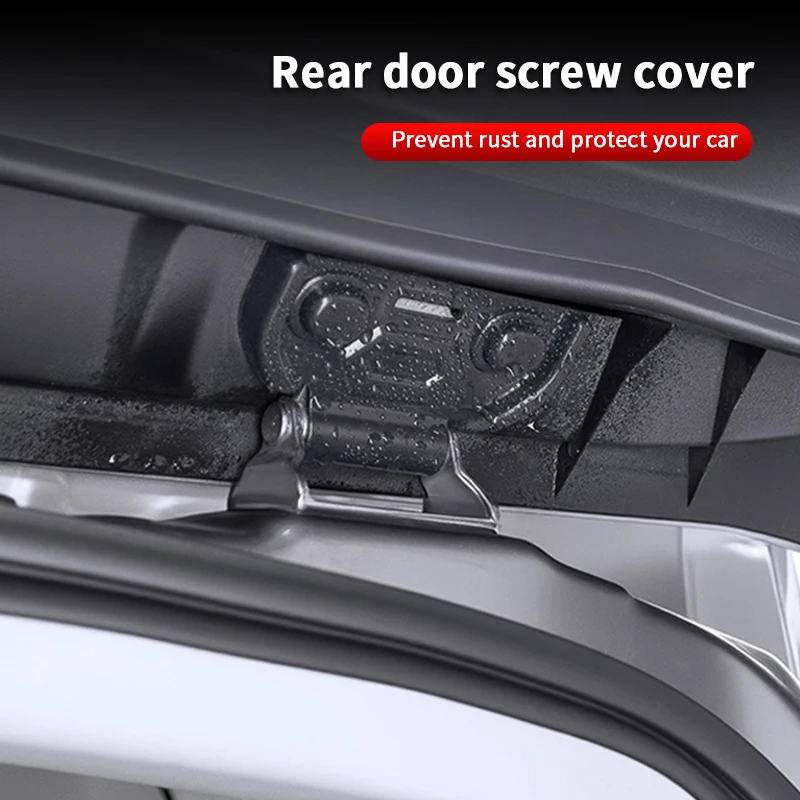 Qhc capa de parafuso para porta traseira, capa protetora abs para suporte de porta traseira para toyota highlander coroa cluger 2022, acessório de estilo