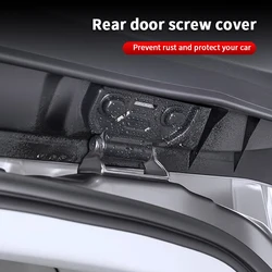QHCP Rear Tailgate Screw Cover ABS Rear Door Support Protective Covers For Toyota Highlander Crown Kluger 2022 Styling Accessory