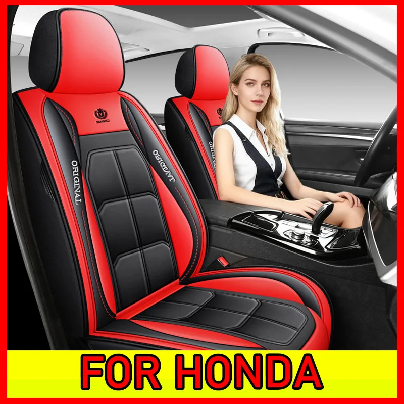 

Car seat cover PU leather soft and comfortable front and rear rows fully wrapped muscle seat cover FOR HONDA