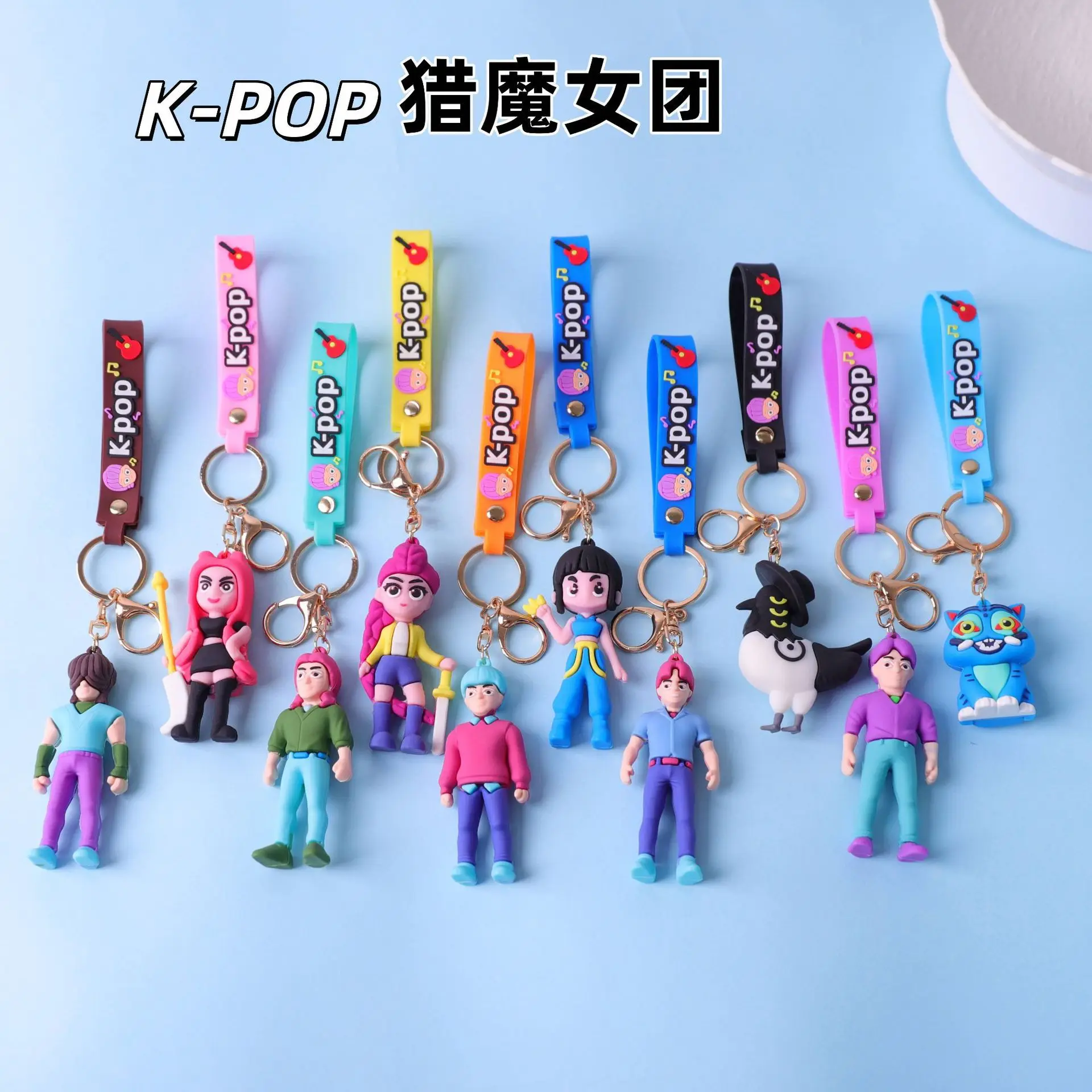 Nuevo llavero KPOP Demon Hunter Girl Group, colgante de muñeca de gran tamaño, accesorios de juguete de moda de goma suave de PVC en Stock