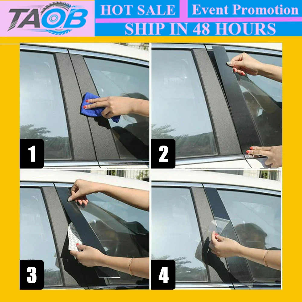 Window Trim Cover for Suzuki Fronx Toyota Starlet Cross 2023~2026 Carbon Fiber Silver Pillar Posts Door Sticker Decal Accessorie