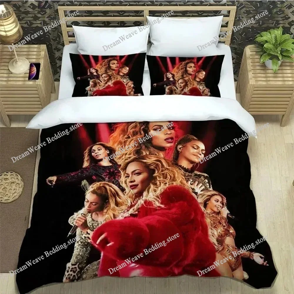 3D Print Beyoncé Giselle Knowles Bedding Set Duvet Cover Bed Set Quilt Cover Pillowcase Comforter King Queen Size Boys Adult