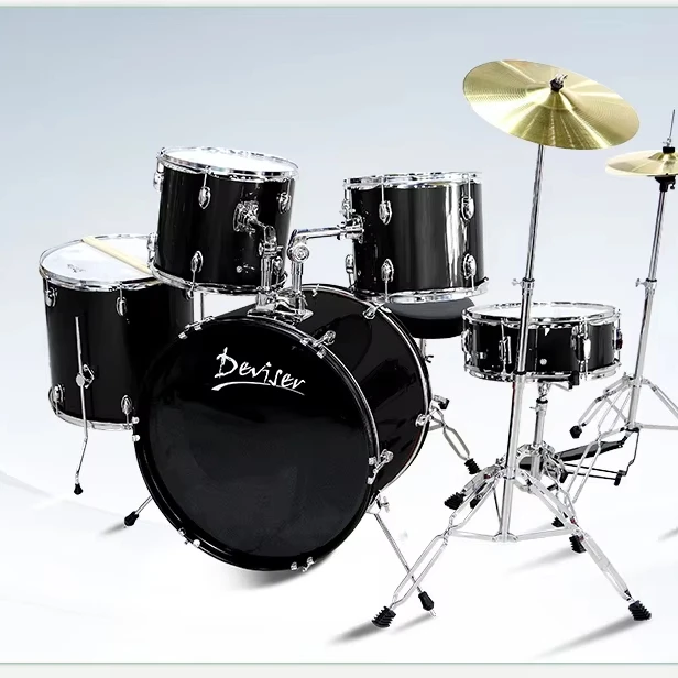 Professional Complete Drum Kit Musical Instrument With Accessories For Stage Performance Show