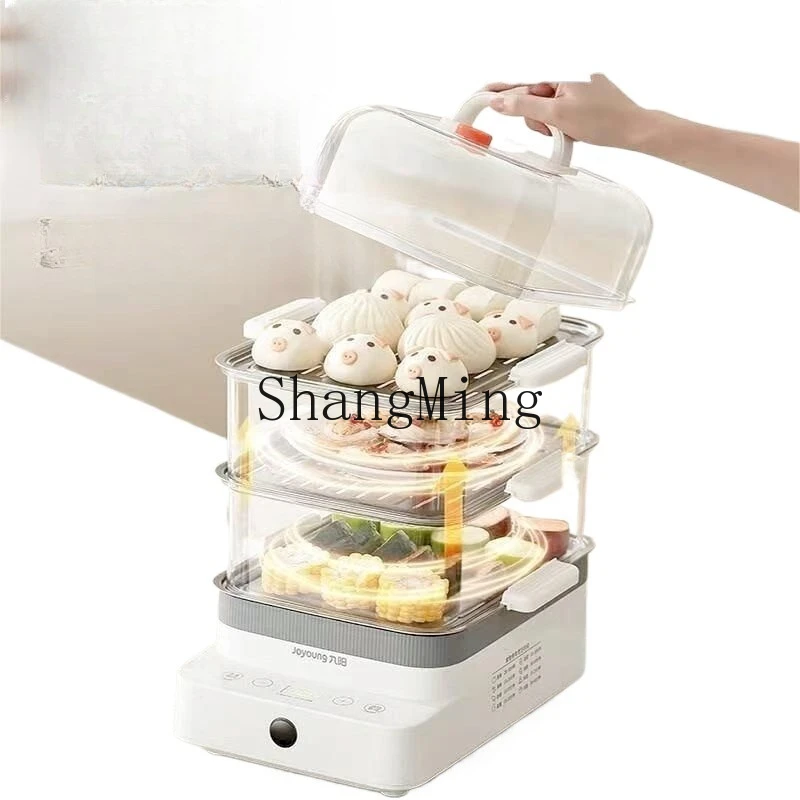 

ZYY electric steamer household stainless steel multi-functional three-layer visual electric heating pot