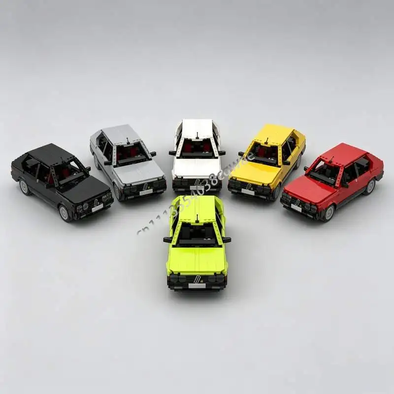 1369 Parts Retro Performance Racing Car Building Blocks MOC Model DIY Creative Assembly Educational Toy Gift Collection Display